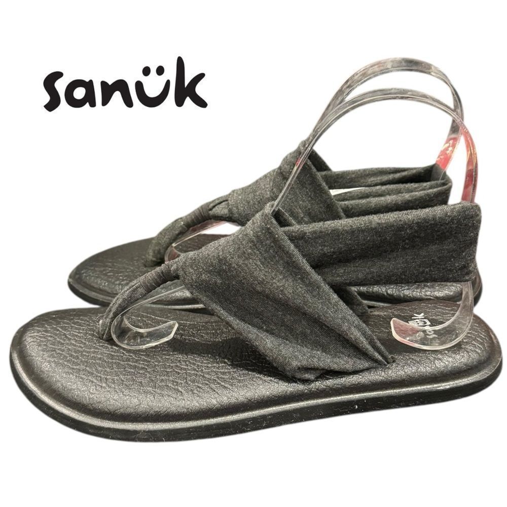 Sanuk Yoga Sling ST Heather Gray1017729 Cloth Thong Sandals 7